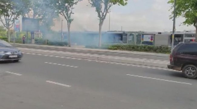SON DAKİKA | Tramvayda yangın paniği! Çok sayıda ekip olay yerinde