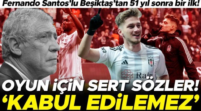 Fernando Santos'lu Beşiktaş'tan 51 yıl sonra bir ilk! Konyaspor maçı için eleştiri: İlk yarı çok kötü! Kabul edilemez