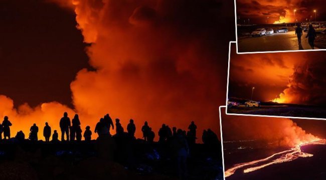 Dünya bu görüntüleri konuşuyor... İzlanda'da yanardağ patladı: OHAL ilan edildi!