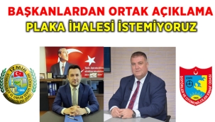 PLAKA İHALESİ İSTEMİYORUZ