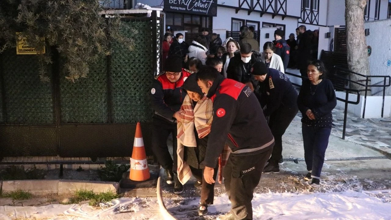 Engelli merkezinde korku dolu anlar!