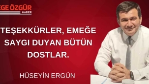 TEŞEKKÜRLER, EMEĞE SAYGI DUYAN BÜTÜN DOSTLAR.