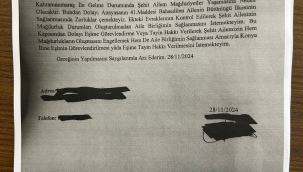 Şehit ailesine tayin eziyeti.