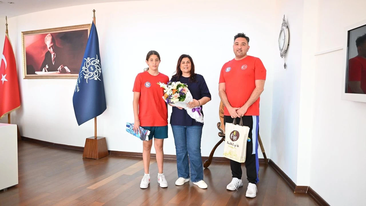 Başkan Çerçioğlu'na Aydın'ın gururu olan sporcudan ziyaret