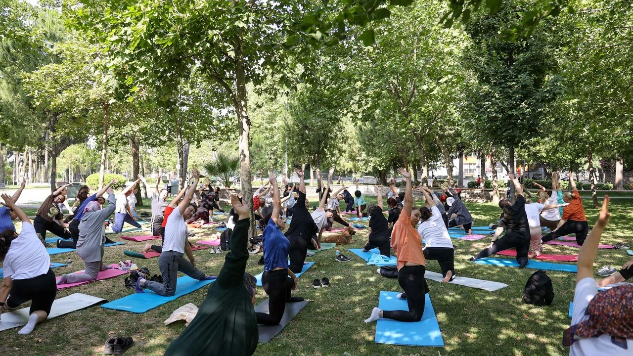 Buca'da açık havada spor keyfi