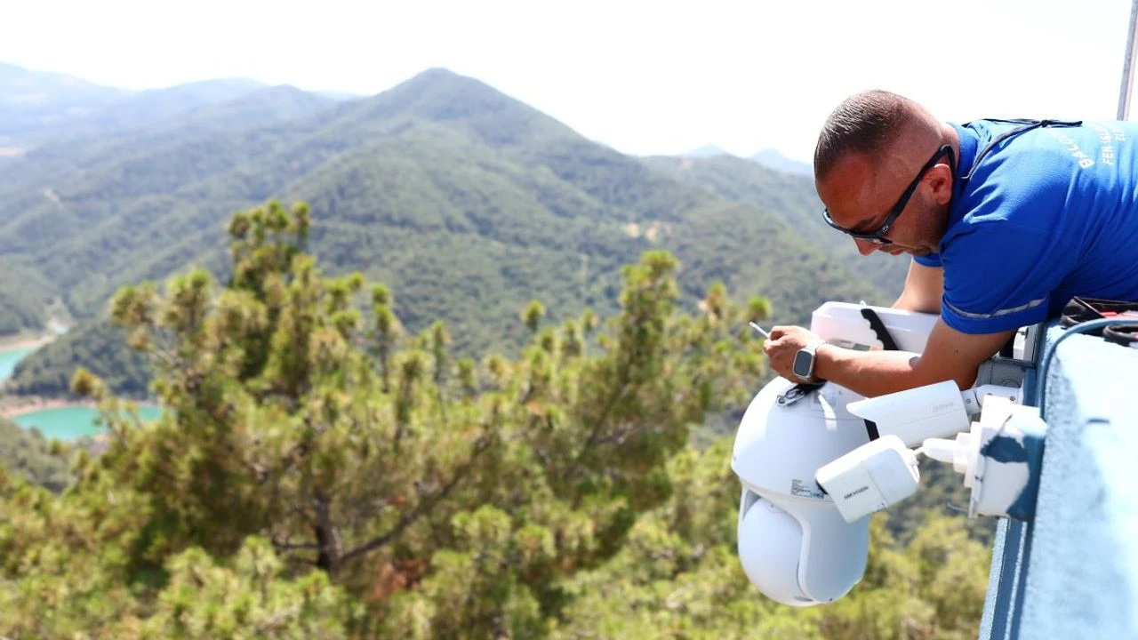 Balçova'da yangınlara karşı tedbir... Ormanlara termal kamera