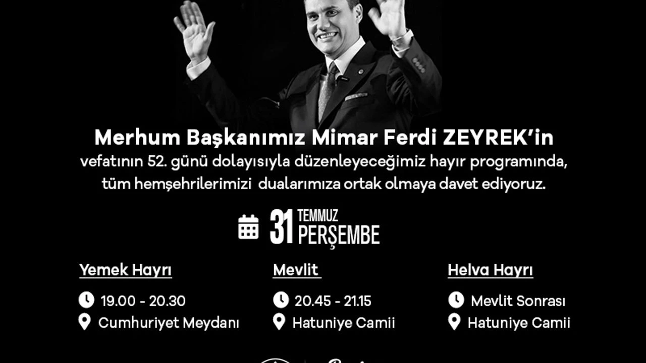 Büyükşehir'den Ferdi Zeyrek için anma programı