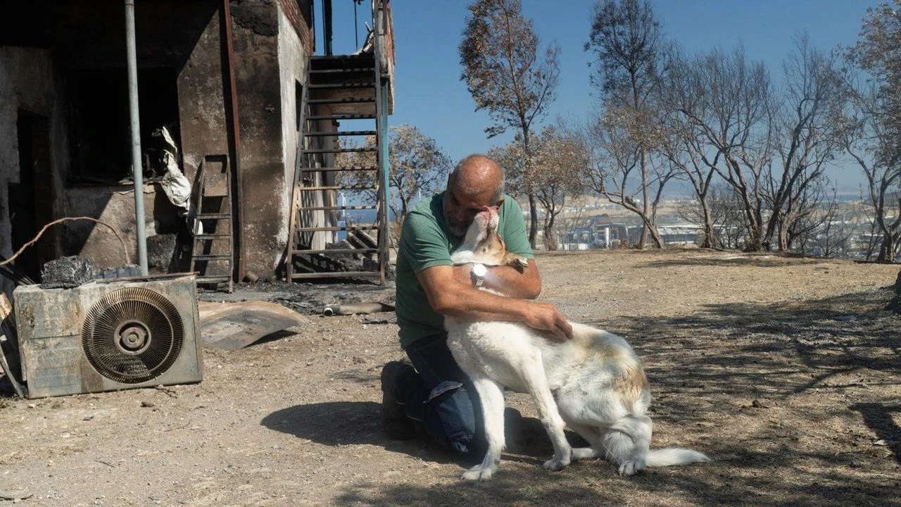 Yangından kurtarılan Kaptan'a sıcak yuva