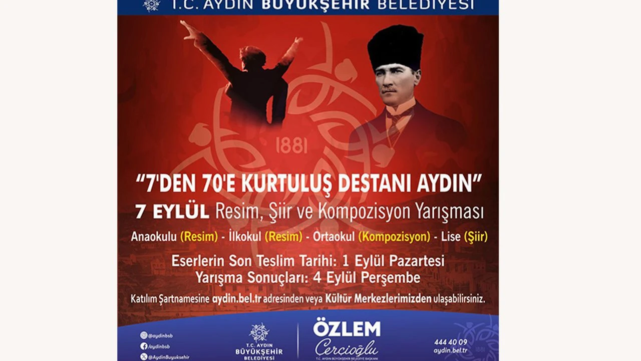 Aydın'da 7 Eylül temalı yarışma