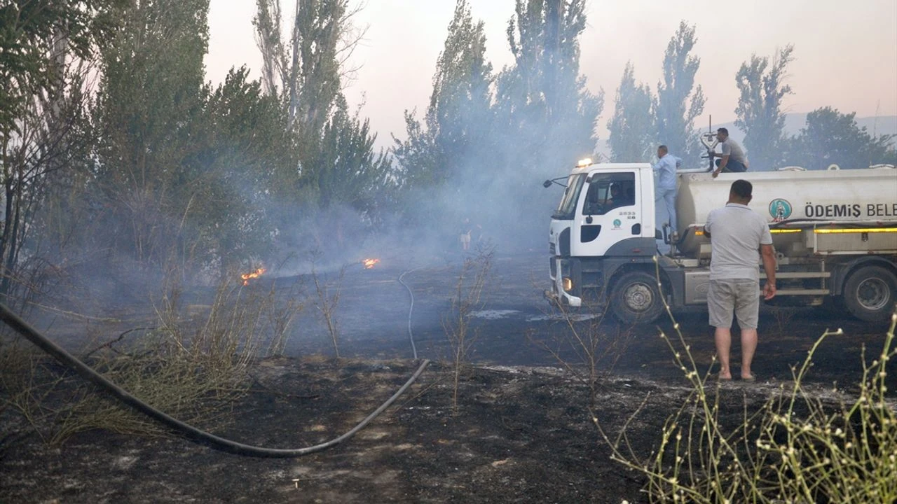 Ödemiş'te korkutan yangın!