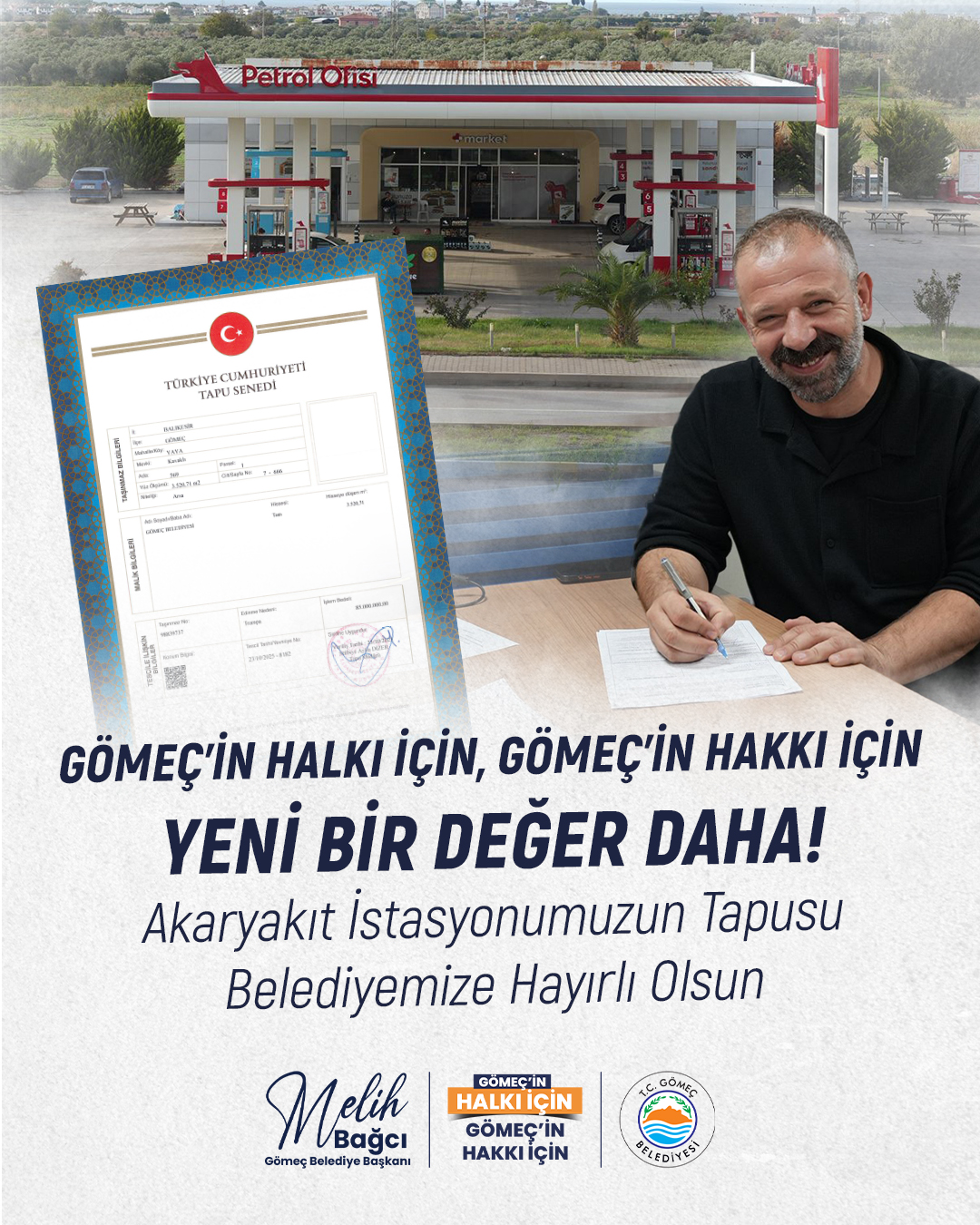 GÖMEÇ BELEDİYESİ'NE YENİ BİR MÜLK KAZANDIRILDI