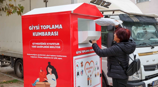 Buca'da giysi kumbaraları ile dayanışma büyüyor