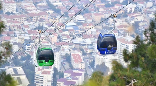 Balçova Teleferik Tesisleri'nde bakım zamanı