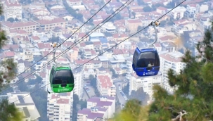 Balçova Teleferik Tesisleri'nde bakım zamanı