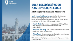 Buca Belediyesi'nden Adli Soruşturma Hakkında Kamuoyu Açıklaması