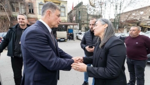 Başkan Tugay'dan Gümüştekin'e ziyaret