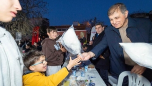Çamdibi'nde binlerce kişilik iftar sofrası
