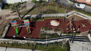 Konak'ın göz bebeği Narin Parkı'na yağmur bahçesi