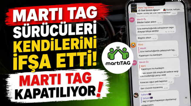 Martı TAG Sürücüleri Kendilerini İfşa Etti: "Martı TAG Kapatılıyor"
