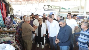 Başkan V. Şen Sahaya İndi İlk Durak Pazar Esnafı Oldu