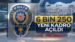 Emniyet Genel Müdürlüğü'ne 6 Bin 250 Yeni Kadro