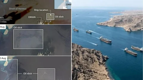 Hürmüz Boğazı'nda petrol sızıntısı 300 kilometrekareyi geçti
