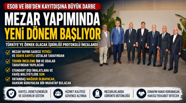 İzmir Esnaf ve Sanatkarlar Odaları Birliği:  Mezar yapım işlemlerinde kayıt dışılığa son verilecek