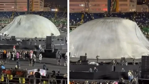 Kanye West'in sahnesi Kazakistan'da söndü