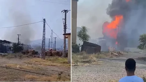 Manisa'da sanayi sitesindeki dolum tesisinde patlama