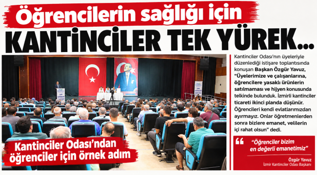 Öğrencilerin sağlığı için kantinciler tek yürek…